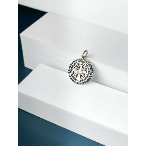 Pingente Medalha São Bento Prata 925