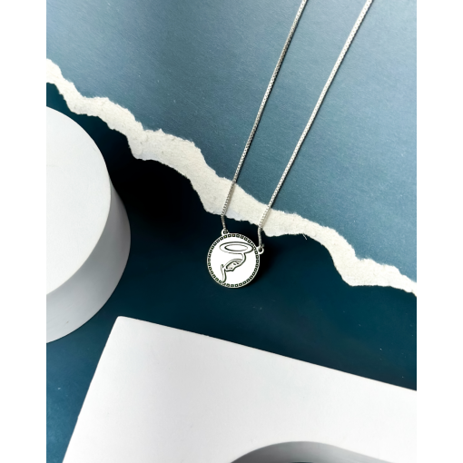 Colar Medalha Nossa Senhora das Graças Prata 925