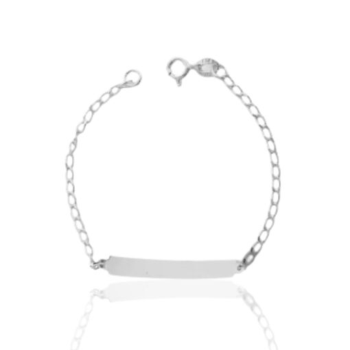 Pulseira Placa Personalizável Adulto Prata 925