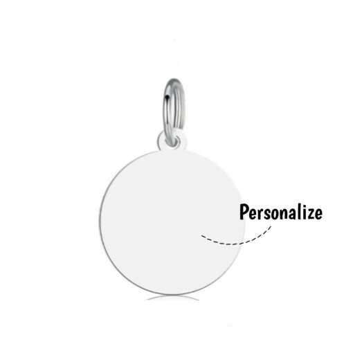 Pingente de Prata Medalha Personalizável