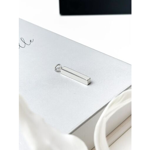 Pingente Palito Liso 24mm Prata 925