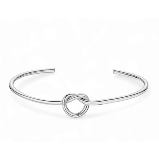 Bracelete de Prata Fio com Nó