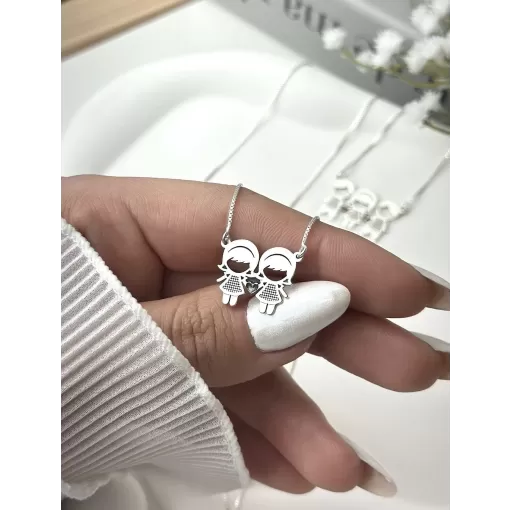 Colar Filhos Canga Personalizável Prata 925