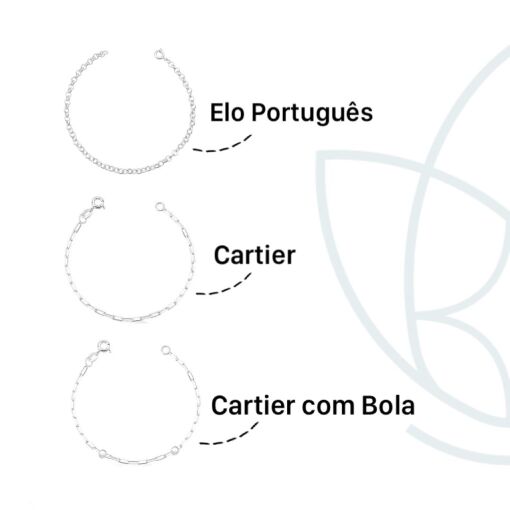Pulseira de Prata Infantil Placa Menina Vazada Personalizável