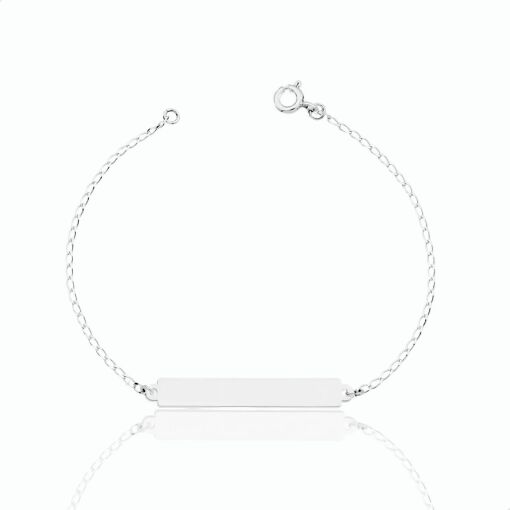 Pulseira Placa Personalizável Elo por Elo Prata 925