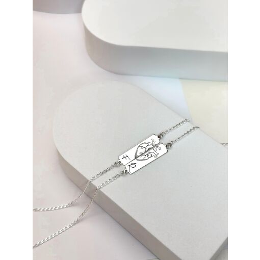 Pulseira Placa Personalizável Elo por Elo Prata 925