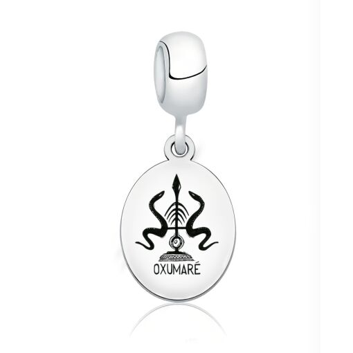 Berloque Oxumaré Oval Prata 925