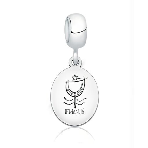 Berloque Iemanjá Oval Prata 925