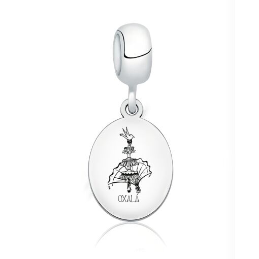 Berloque Oxalá Oval Prata 925