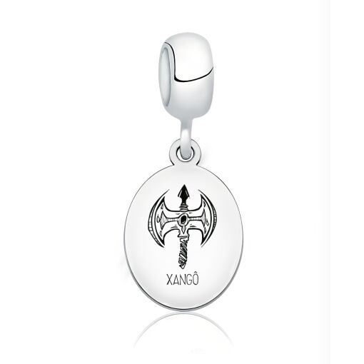 Berloque Xangô Oval Prata 925