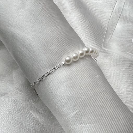 Pulseira com Pérola Prata 925