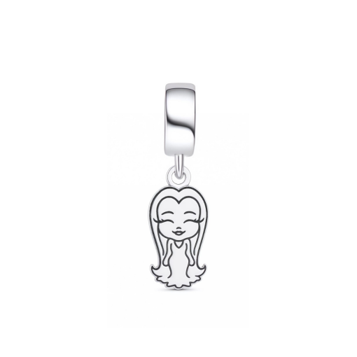 Berloque de Prata Morticia Addams