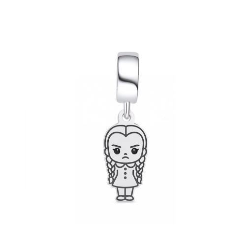 Berloque de Prata Wandinha Addams
