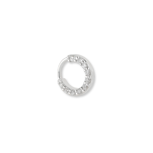 Piercing de Prata Argola Cravejado