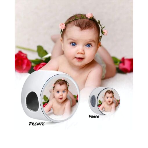Berloque de Prata Personalizável Fotos Coloridas F&V Separador