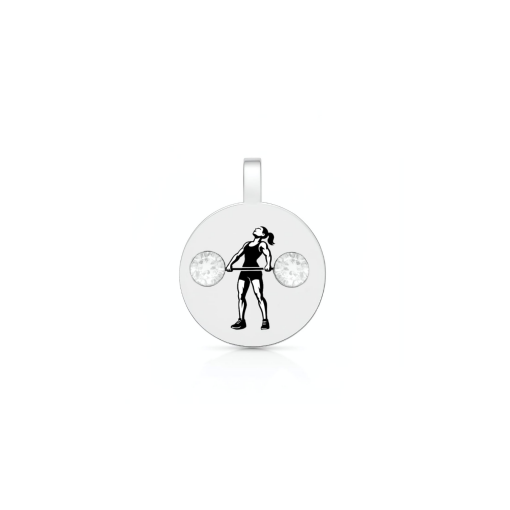Pingente de Prata Cross Training Clean Zirconia