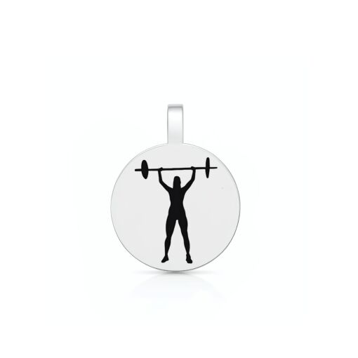 Pingente de Prata Patuá Cross Training Push Jerk