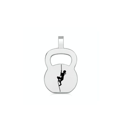 Berloque de Prata Kettlebell Cross Training Rope Climb