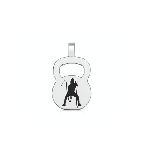 Berloque de Prata Kettlebell Cross Training Battle Rope
