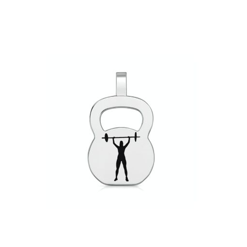 Berloque de Prata Kettlebell Cross Training Push Jerk