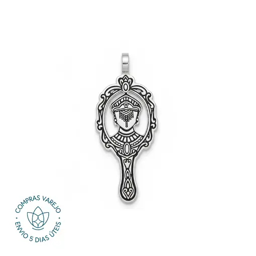 Pingente de Prata Espelho Oxum