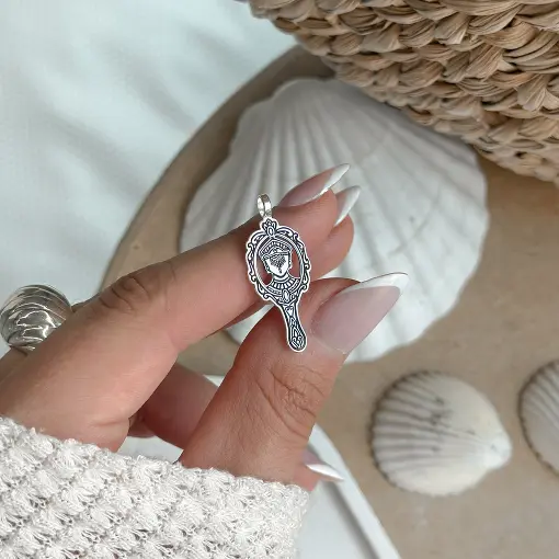 Pingente de Prata Espelho Oxum