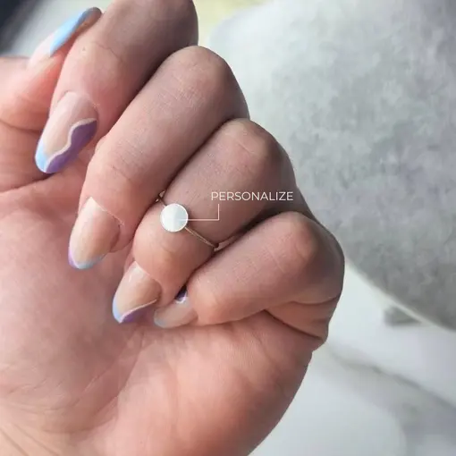 Anel de Prata Bolinha Personalizável