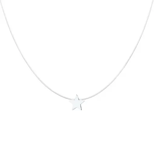 Colar Nylon Estrela de Prata