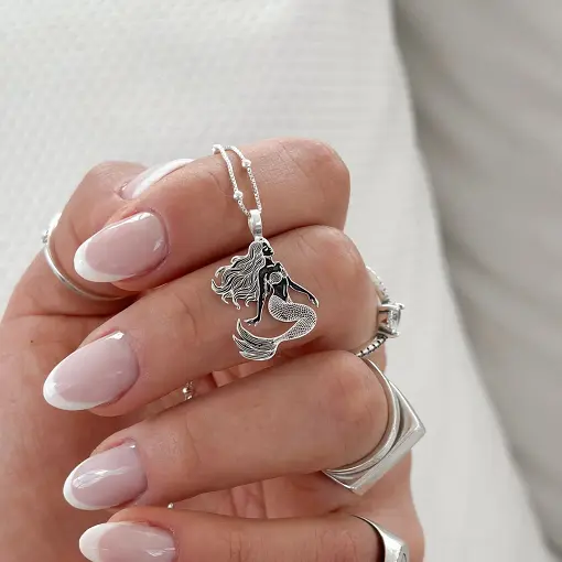 Pingente de Prata Sereia Envelhecida