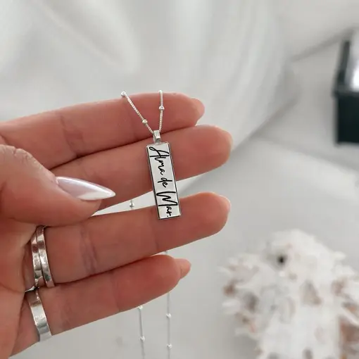 Pingente de Prata Caixa Palito Alma de Mar, Concha e Pedra Natur