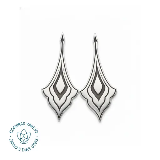 Brinco de Prata Gota Arabesco