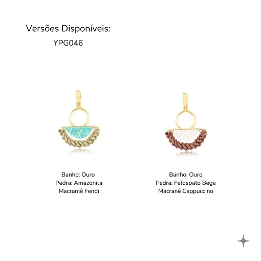 YPG046 PINGENTE MACRAMÊ