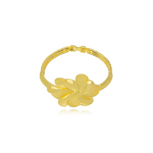 BRACELETE FLOR PÉTALAS DOURADAS E FOSCAS