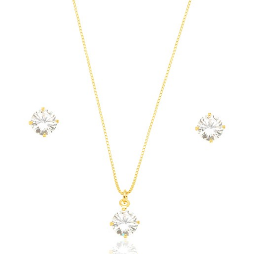 CONJUNTO PONTO DE LUZ DIAMANTE DOURADO