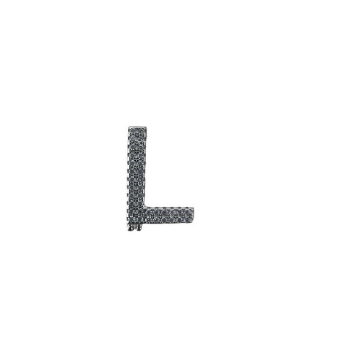 CHARM LETRA L ZIRCÔNIA