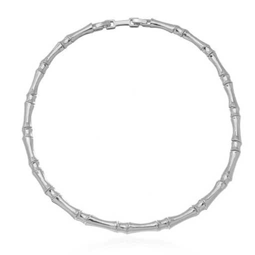COLAR CHOKER ORGÂNICO RÓDIO BRANCO