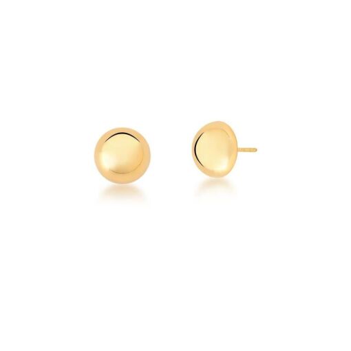BRINCO DE MEIA ESFERA LISA DOURADO