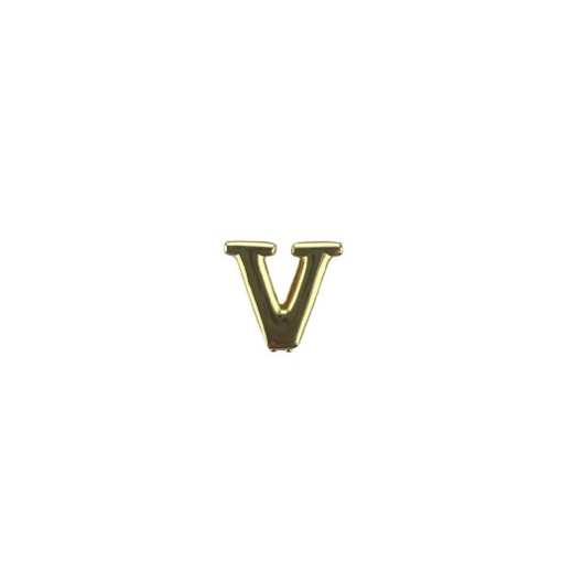 CHARM LETRA V DOURADO