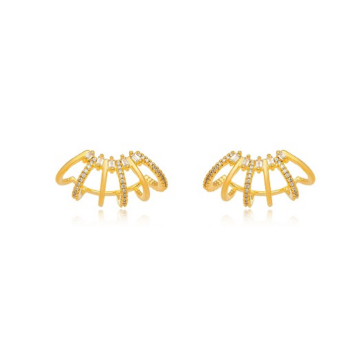 BRINCO EAR HOOK FILEIRAS MICRO ZIRCÔNIA