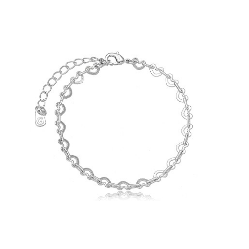 PULSEIRA LISA CORAÇÕESZINHOS RÓDIO BRANCO