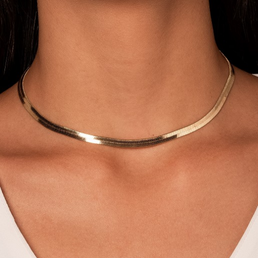 COLAR MALHA DOURADO