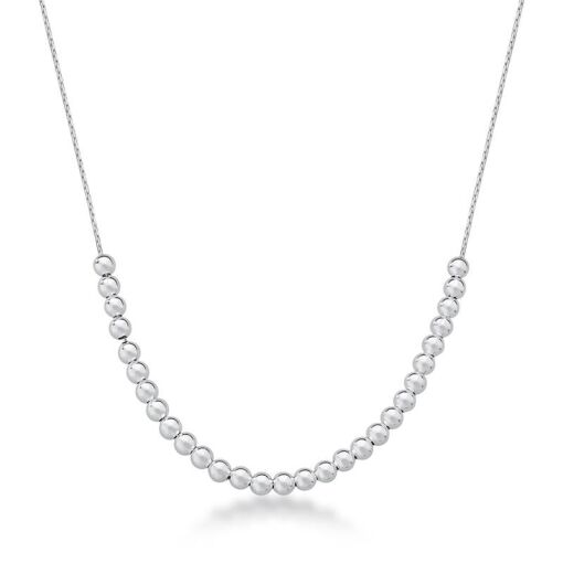 COLAR CHOKER COM ESFERAS LISAS PRATA LISA