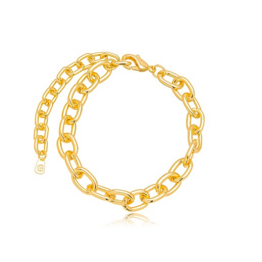 PULSEIRA ELOS LISOS DOURADA