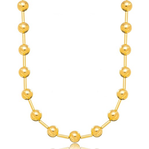 COLAR ESFERAS LISAS DOURADO
