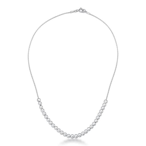 COLAR CHOKER COM ESFERAS LISAS PRATA LISA