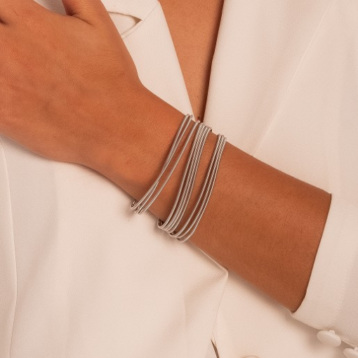 PULSEIRA CORDA DE VIOLÃO LISA RÓDIO BRANCO
