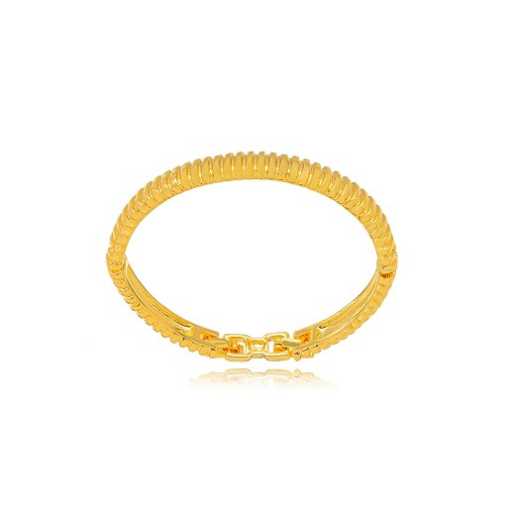 BRACELETE ORGÂNICO TRABALHADO DOURADO