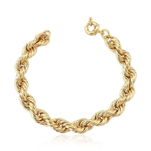 PULSEIRA CORDÃO BAIANO DUAS VOLTAS LISA 9MM