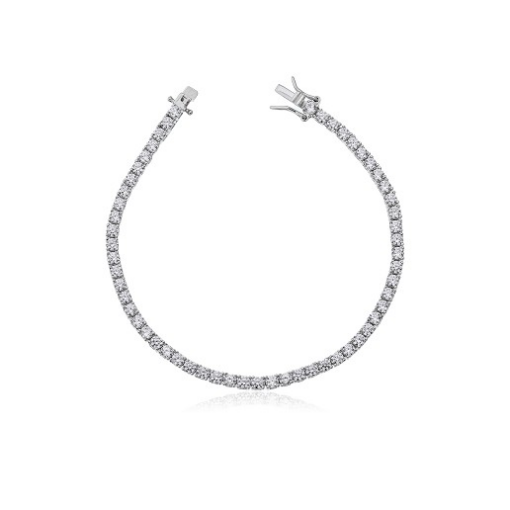 PULSEIRA RIVIERA 4 GARRAS 3MM 19 CM PRATA