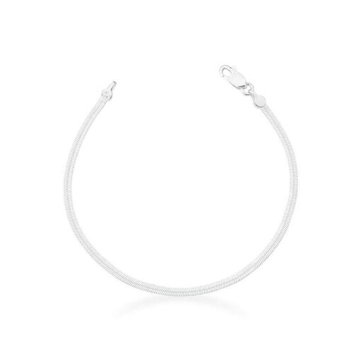 PULSEIRA EM MALHA LAMINADA PRATA LISA